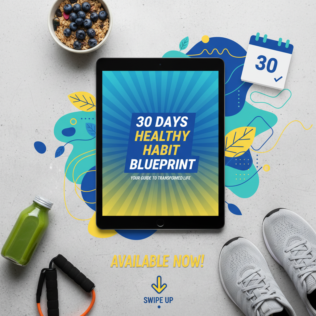 30 Days Healthy Habit Blueprint digital guide mockup
